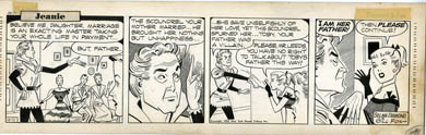 GILL FOX - JEANIE DAILY STRIP ORIG ART 10-11-52