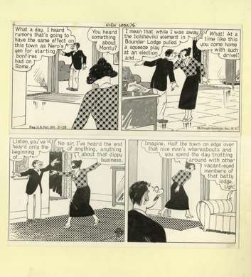 H.J. TUTHILL - BUNGLE FAMILY DAILY STRIP ORIG ART 3-28