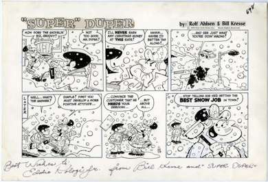 BILL KRESSE - "SUPER" DUPER SUNDAY ORIG ART 12-13-70