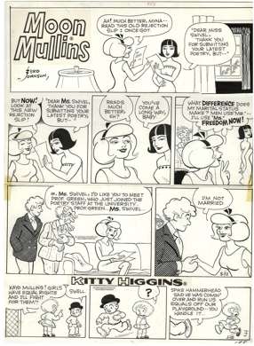 FERD JOHNSON - MOON MULLINS SUNDAY ORIGINAL ART 5-12-74