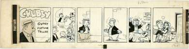 CHRIS TIFFER -CHUBBY DAILY ORIG ART 1951 FORTUNE TELLER