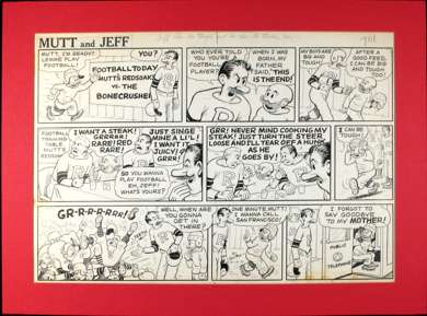 AL SMITH - Orig MUTT & JEFF Sunday ART 10-13-1957