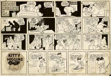 FRANK WILLARD - MOON MULLINS SUNDAY ORIG ART 11-25-51