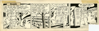 GILL FOX - JEANIE DAILY STRIP ORIG ART 2-19-53 CAST