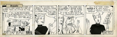 GILL FOX - JEANIE COMIC STRIP DAILY ORIG ART 2-26-53