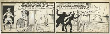 AL CAPP STUDIOS -LI'L ABNER DAILY STRIP ORIG ART 3-1-49