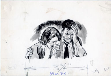 LOU FINE - ADVERTISING ILLO ORIG ART - MAN & WOMAN