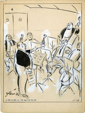W.G. CRAWFORD -SIDE GLANCES DAILY ORIG ART - ORCHESTRA