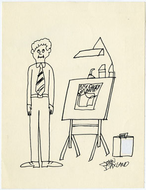 JOHN DAXLAND - PANEL CARTOON ORIG ART - DRAWING BOARD