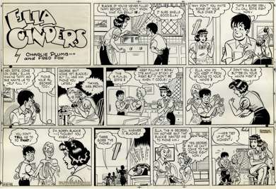 CHARLIE PLUMB - ELLA CINDERS SUNDAY ORIG ART  6-20-48