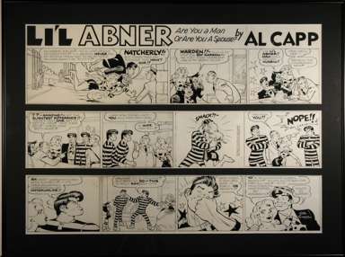 AL CAPP STUDIOS - LI'L ABNER SUNDAY ORIG ART GAT GARSON