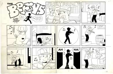 CARL GRUBERT - THE BERRYS SUNDAY STRIP ORIG ART 5-30-71