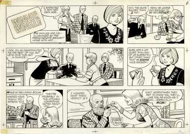 MAX VAN BIBBER - WINNIE WINKLE SUNDAY ORIG ART 7-27-75