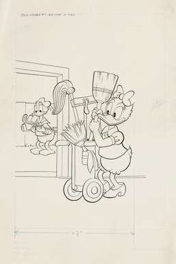 BOB GREGORY - DAISY & DONALD DUCK #7 ORIG CVR ART GOLF!
