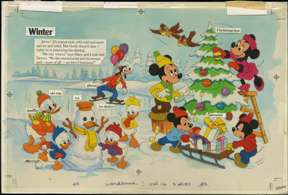 DISNEY MY FIRST WORLDBOOK - CHRISTMAS ORIGINAL ART