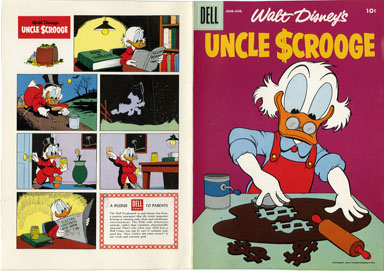 COVER PROOF FOR UNCLE SCROOGE #14 (1956) COOKIE CUTTER