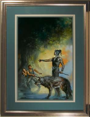 BORIS VALLEJO - SHAPE CHANGER PBK CVR ORIG PAINTED ART