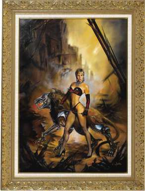JULIE BELL - HEAVY METAL COVER ORIGINAL PAINTED ART