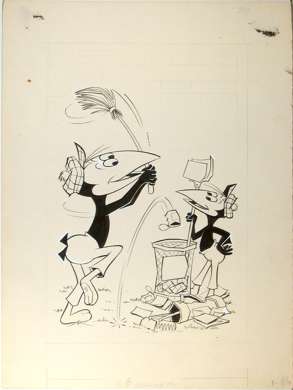 HECKLE & JECKLE NEW TERRYTOONS #20 ORIG COVER ART 1973