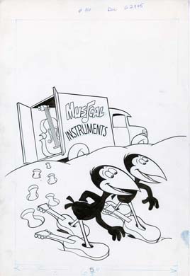 HECKLE & JECKLE /NEW TERRYTOONS #36 ORIG COVER ART 1976
