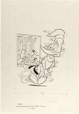 WOODY WOODPECKER #147 ORIG CVR ART (1975) + COMIC