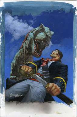 JIM MURRAY - 2000 AD #1491 ORIG CVR ART DINOSAUR T-REX