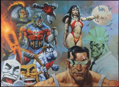 ALEX HORLEY - SHARKY #4 WRAPAROUND CVR ORIG ART MADMAN