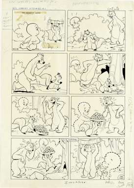 WARREN KREMER - HARVEY HITS #50 Pg 1 ORIG ART CASPER