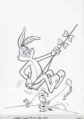 LOONEY TUNES #28 ORIGINAL COVER ART (1979) BUGS BUNNY