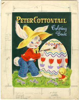 ANNE SCHEUBERRY Orig ART PETER COTTONTAIL - 1953