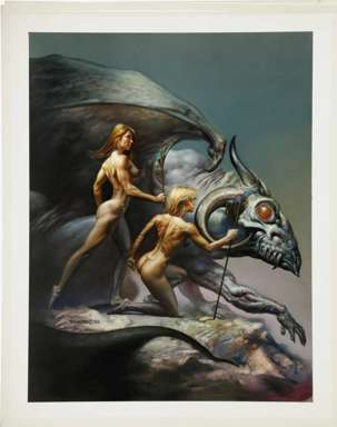 BORIS VALLEJO - JOTUN AND VALKYRIES ORIG PAINTED ART