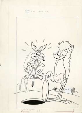 BEEP BEEP THE ROAD RUNNER #25 ORIGINAL COVER ART (1971)