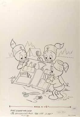 HUEY, DEWEY & LOUIE - JR. WOODCHUCKS #49 ORIG COVER ART