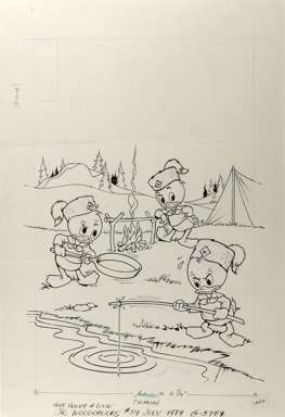 HUEY, DEWEY & LOUIE - JR. WOODCHUCKS #59 ORIG COVER ART