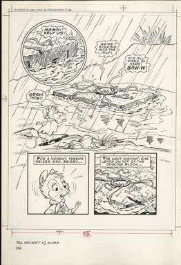 SECRET OF NIMH - MOVIE ADAPTATION p56 ORIG ART SINKING