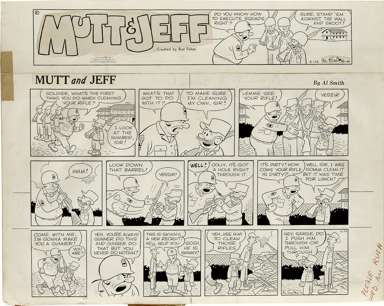 AL SMITH - MUTT AND JEFF SUNDAY ORIGINAL ART 6-26-66