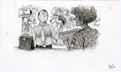 HARRY NORTH - MAD #306 REAL ESTATE/LOSE SHIRT ORIG ART
