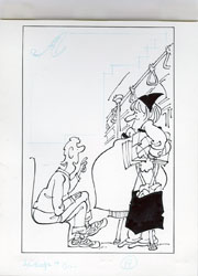 PAUL COKER JR - MAD #300 PREGNANT BUS RIDER ORIG ART