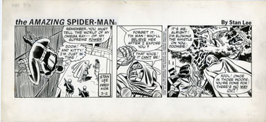 FRED KIDA - SPIDER-MAN DAILY ORIG ART 03-2-82 DR. DOOM