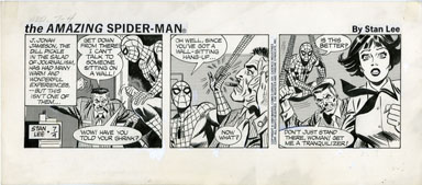FRED KIDA - SPIDER-MAN DAILY ORIG ART 07-4-84 JAMESON