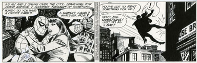 DAN BARRY - SPIDER-MAN DAILY  ART 10-4-86 STAN LEE SIG.