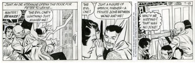 LARRY LIEBER - SPIDER-MAN DAILY  ART 7-13-92 DR STRANGE