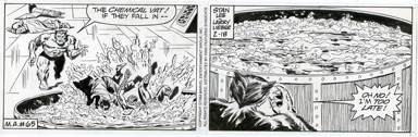 LARRY LIEBER - SPIDER-MAN DAILY ART  2-4-94 BEAST /ACID