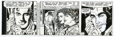 LARRY LIEBER  SPIDER-MAN DAILY ORIG ART 4-6-94 SINNOTT