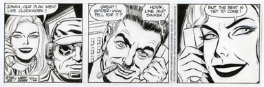 LARRY LIEBER  SPIDER-MAN DAILY ORIG ART 4-22-94 SINNOTT
