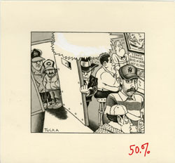 RICK TULKA - MAD #302 BASEBALL REBROADCAST ORIG ART