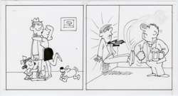 DEAN NORMAN - Orig MAD #197 Art QUIT DRINKING - 1978