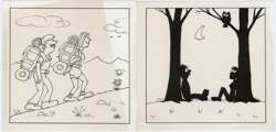DEAN NORMAN - Orig MAD #197 Art BACKPACKING - 1978