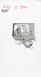HARRY NORTH - MAD #210 PUBLIC TELEVISION ORIG ART