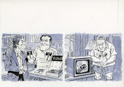 ANGELO TORRES - MAD #230 GILLETTE / HERSHEY'S ORIG ART